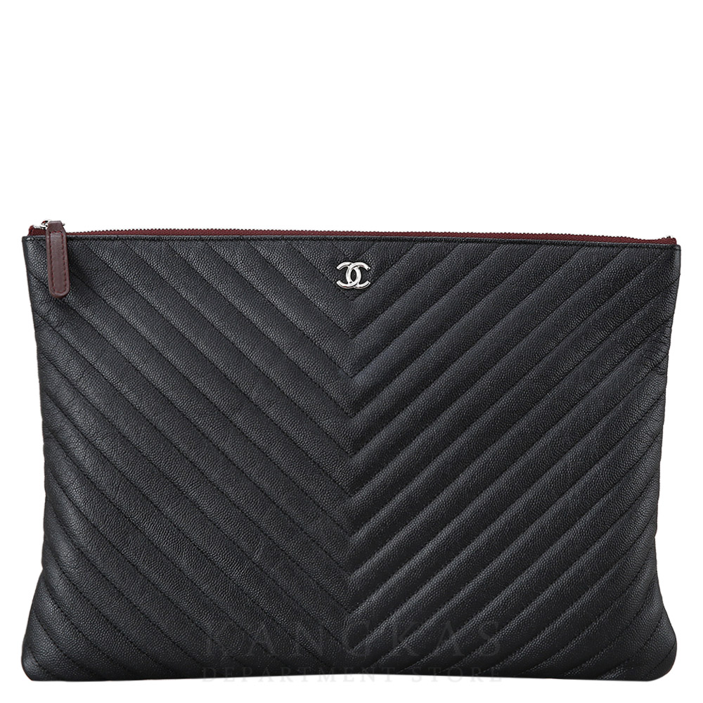CHANEL(USED)샤넬 클래식 쉐브론 클러치 라지