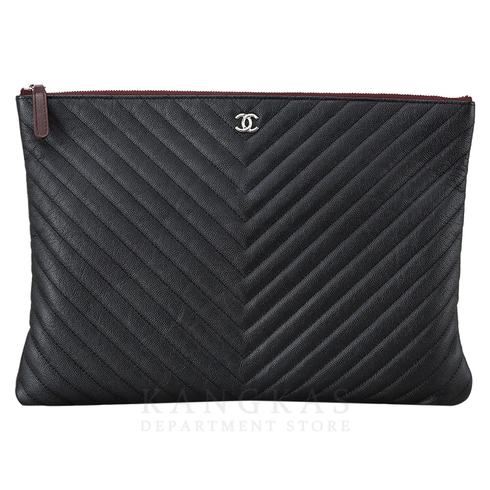 CHANEL(USED)샤넬 클래식 쉐브론 클러치 라지