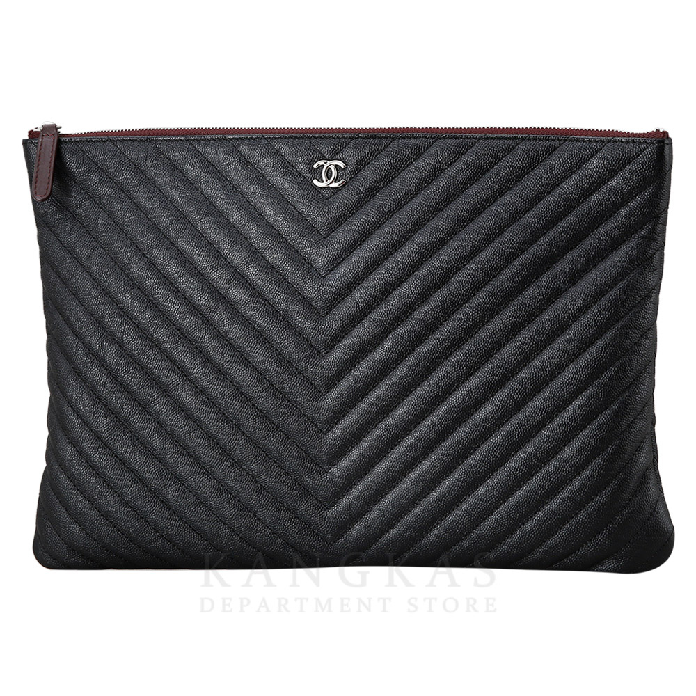 CHANEL(USED)샤넬 클래식 쉐브론 클러치 라지