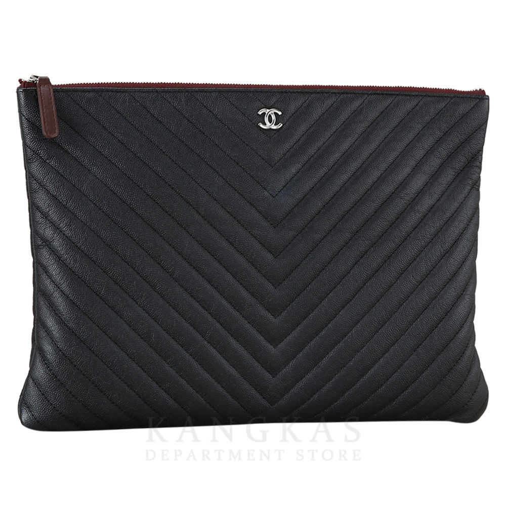 CHANEL(USED)샤넬 클래식 쉐브론 클러치 라지