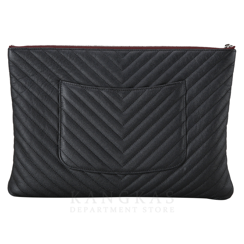 CHANEL(USED)샤넬 클래식 쉐브론 클러치 라지