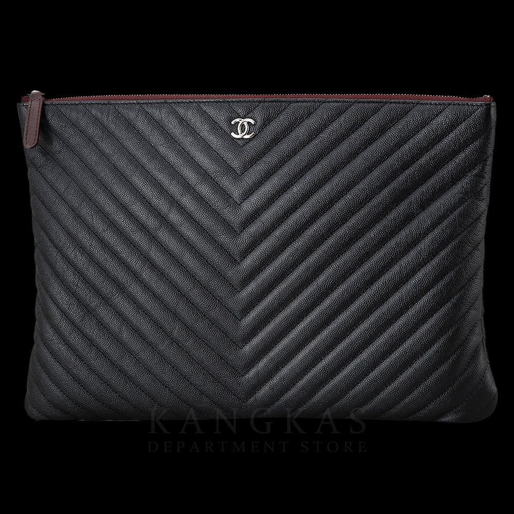 CHANEL(USED)샤넬 클래식 쉐브론 클러치 라지