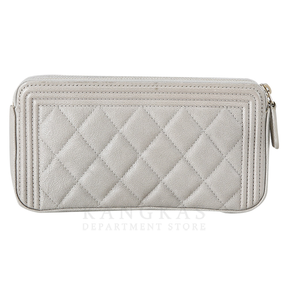 CHANEL(USED)샤넬 캐비어 보이샤넬 더블 지퍼 WOC