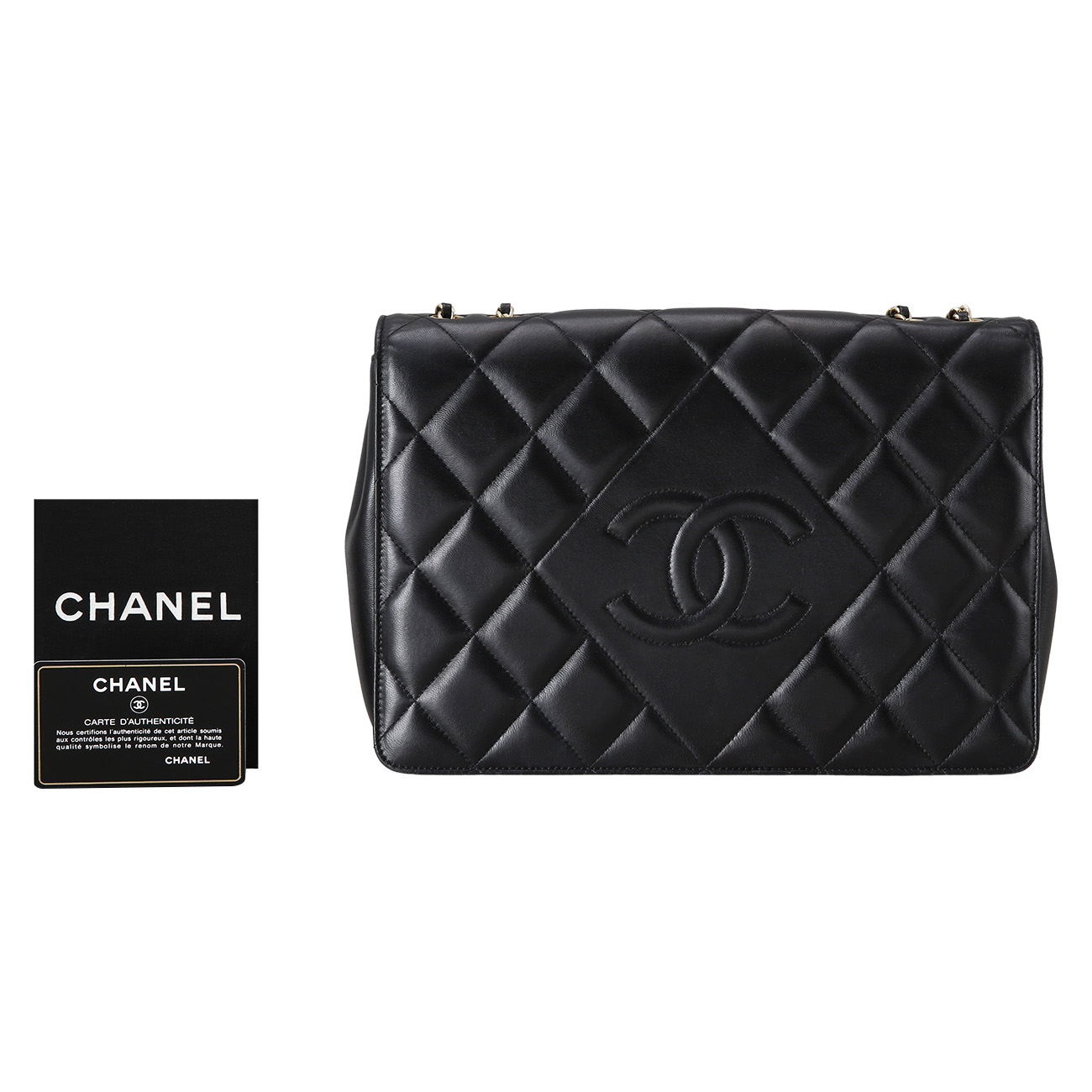 CHANEL(USED)샤넬 시즌 램스킨 퀄팅 플랩백