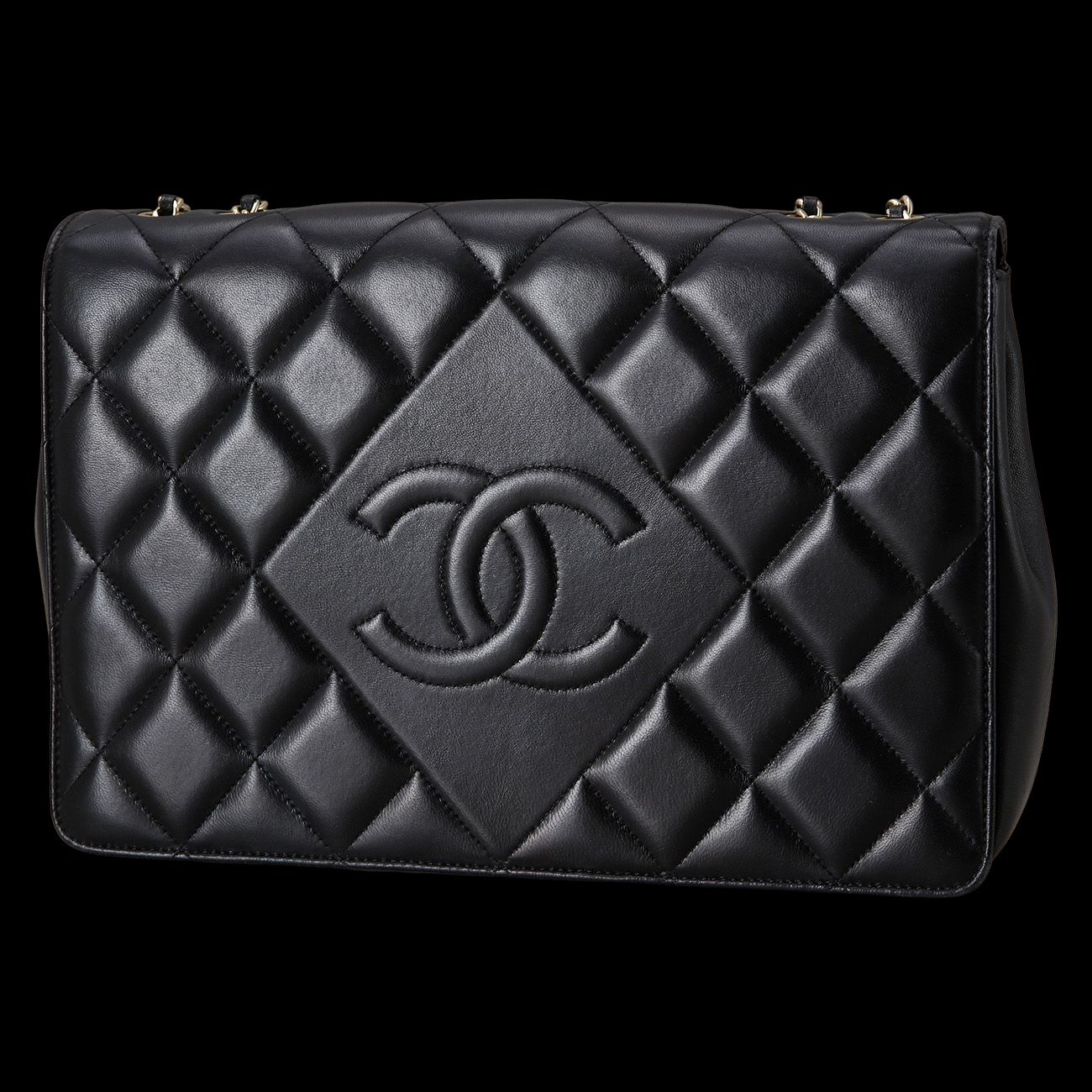 CHANEL(USED)샤넬 시즌 램스킨 퀄팅 플랩백