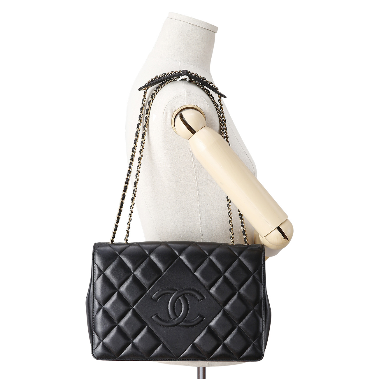 CHANEL(USED)샤넬 시즌 램스킨 퀄팅 플랩백