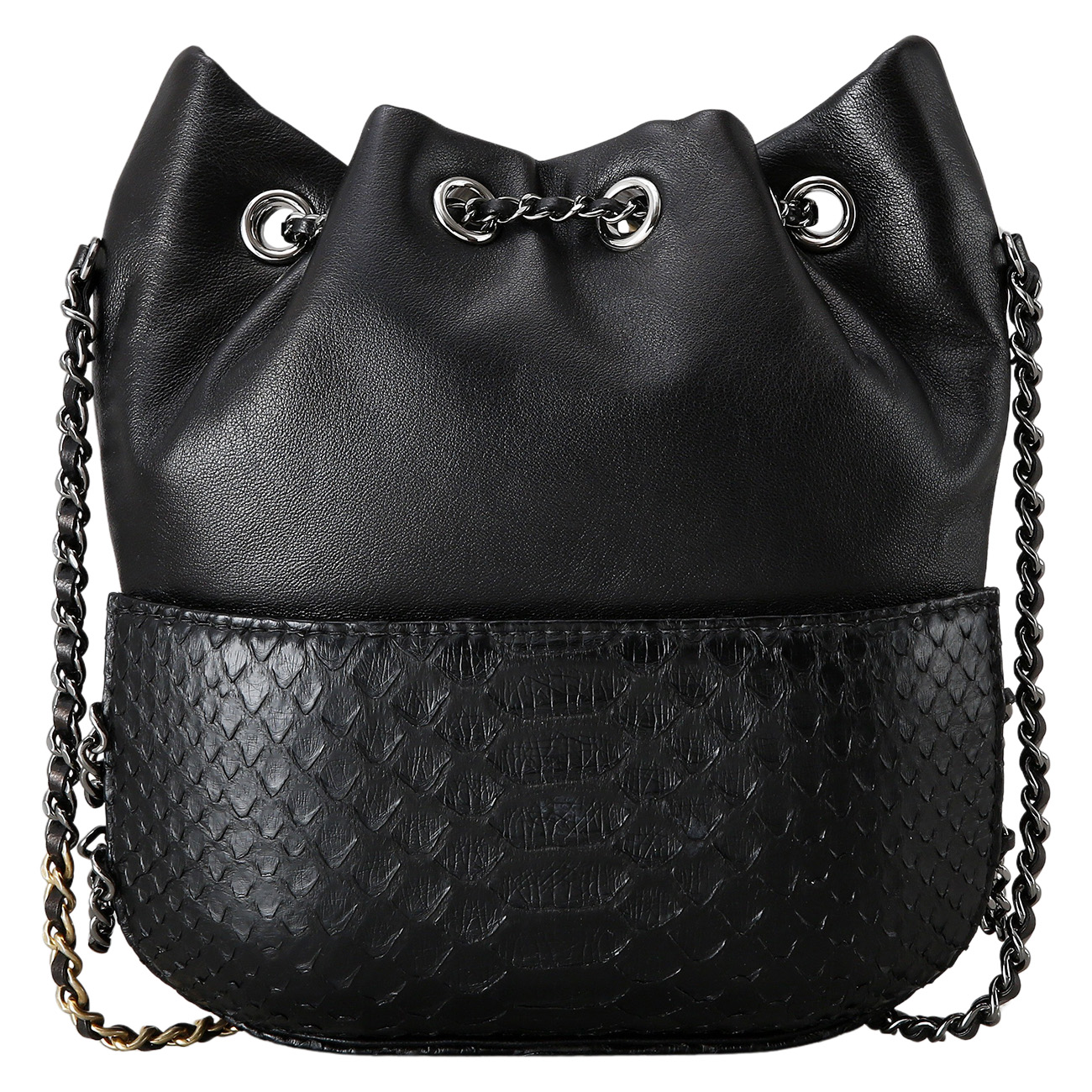 CHANEL(USED)샤넬 시즌 파이톤 드로스트링