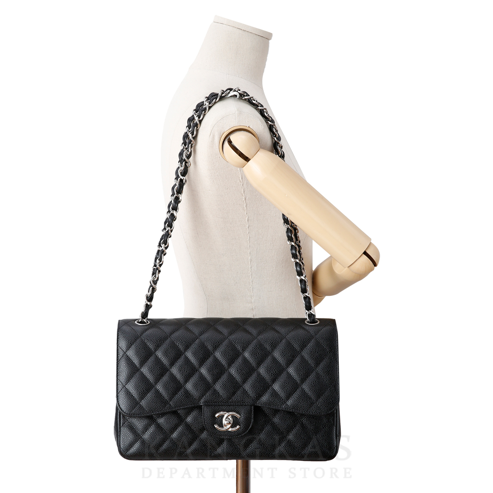 CHANEL(USED)K샤넬 캐비어 클래식 라지 플랩백