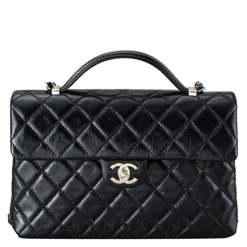 CHANEL(USED)샤넬 시즌 CC로고 플랩 탑 핸들 체인백