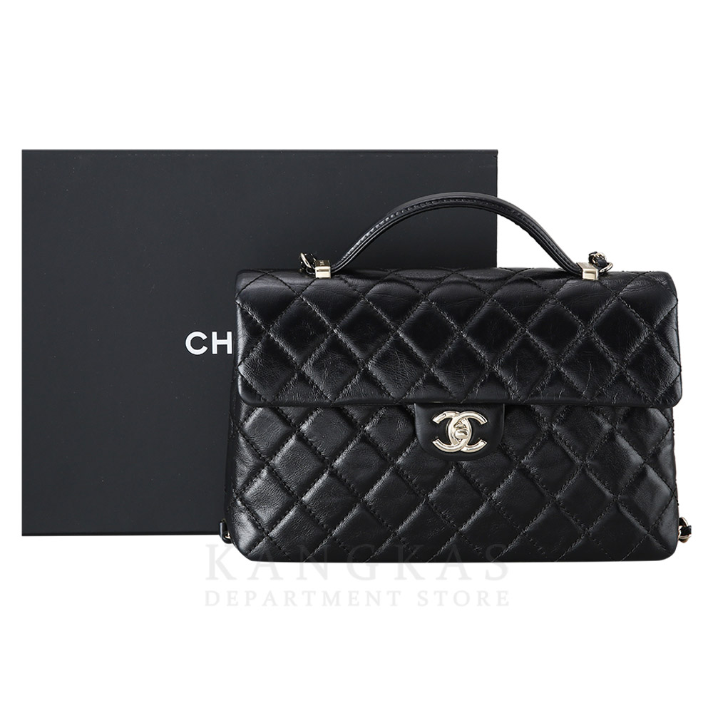 CHANEL(USED)샤넬 시즌 CC로고 플랩 탑 핸들 체인백