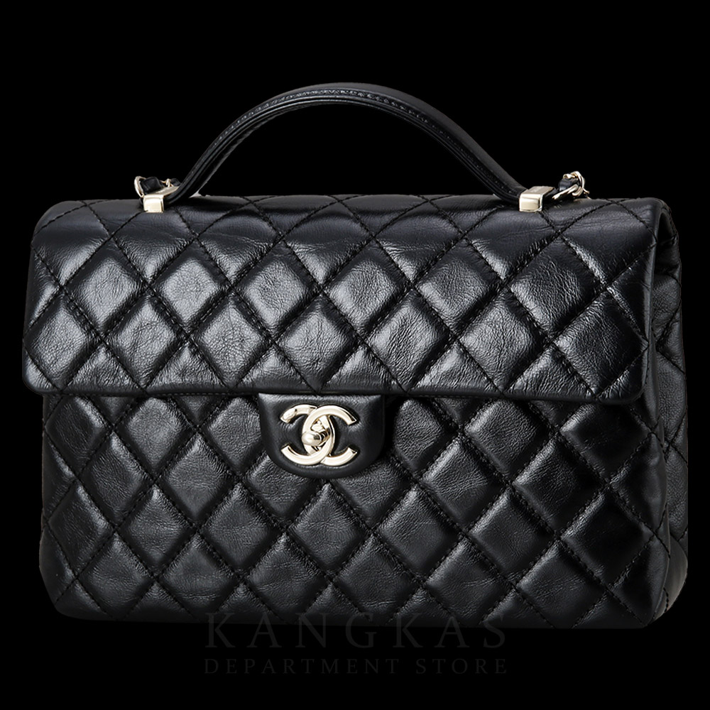 CHANEL(USED)샤넬 시즌 CC로고 플랩 탑 핸들 체인백