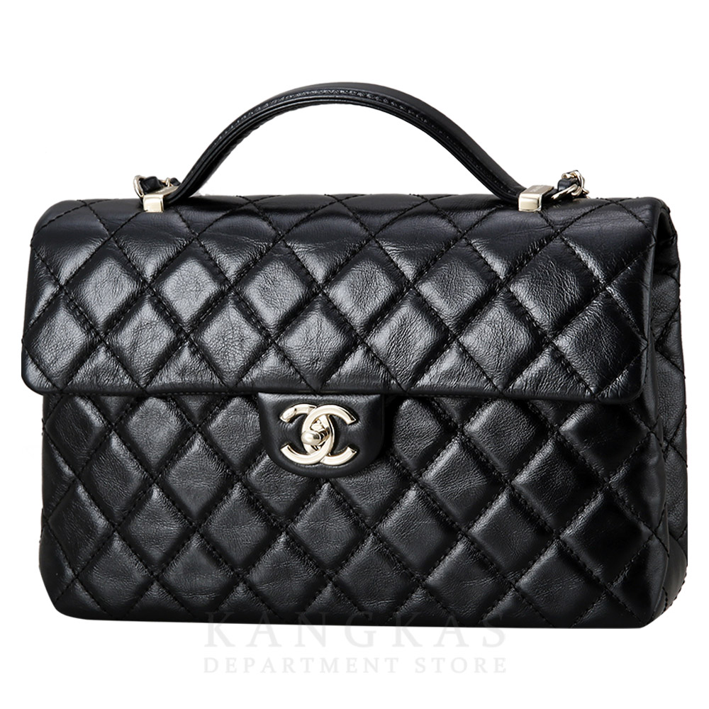 CHANEL(USED)샤넬 시즌 CC로고 플랩 탑 핸들 체인백