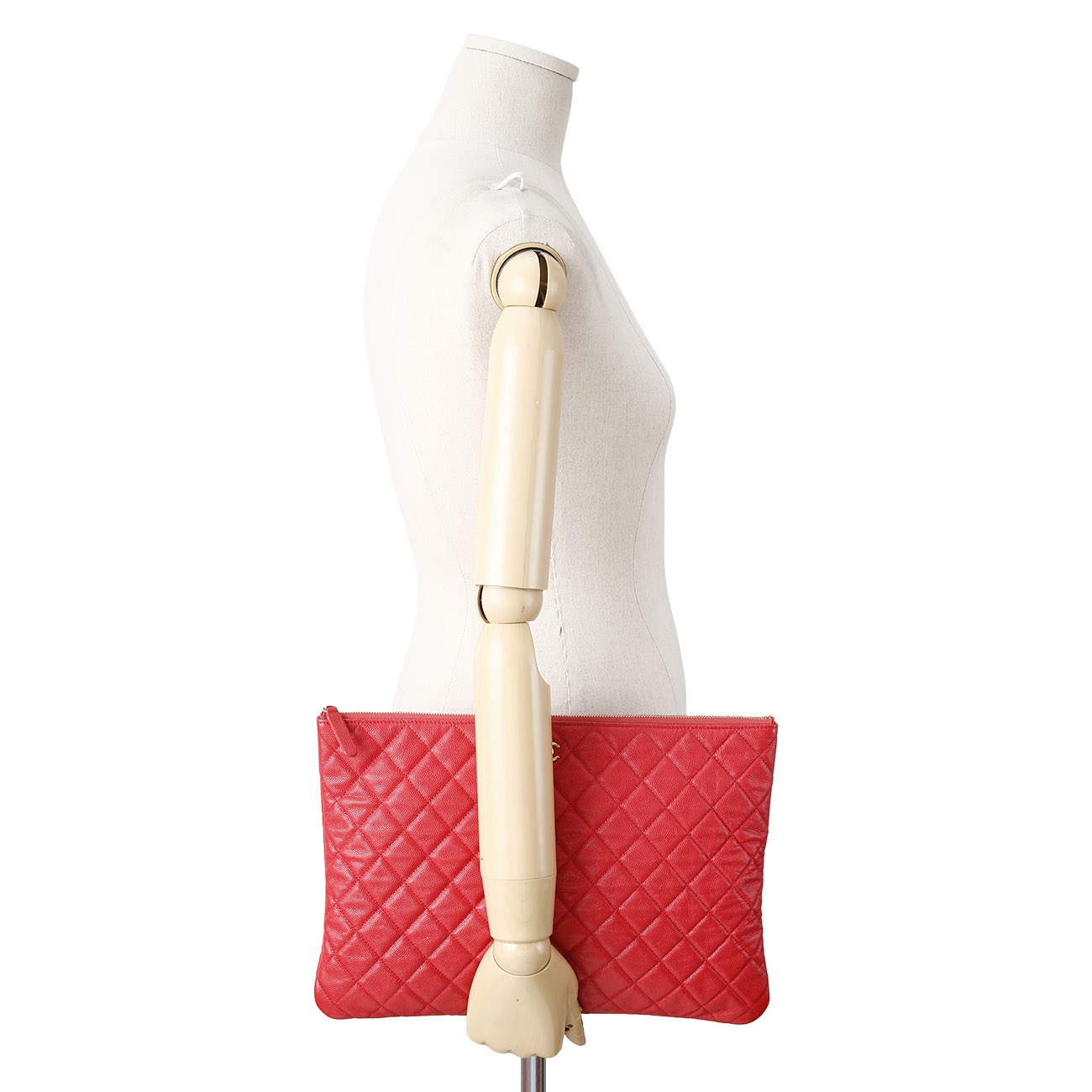 CHANEL(USED)샤넬 클래식 캐비어 클러치 라지