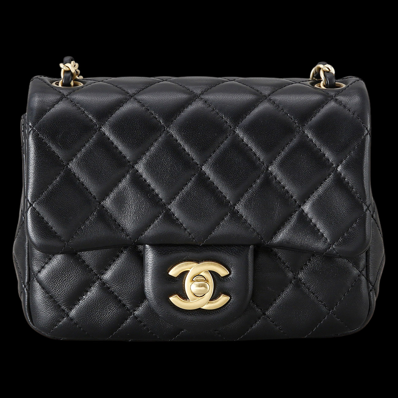 CHANEL(USED)샤넬 램스킨 클래식 쁘띠삭 골든볼