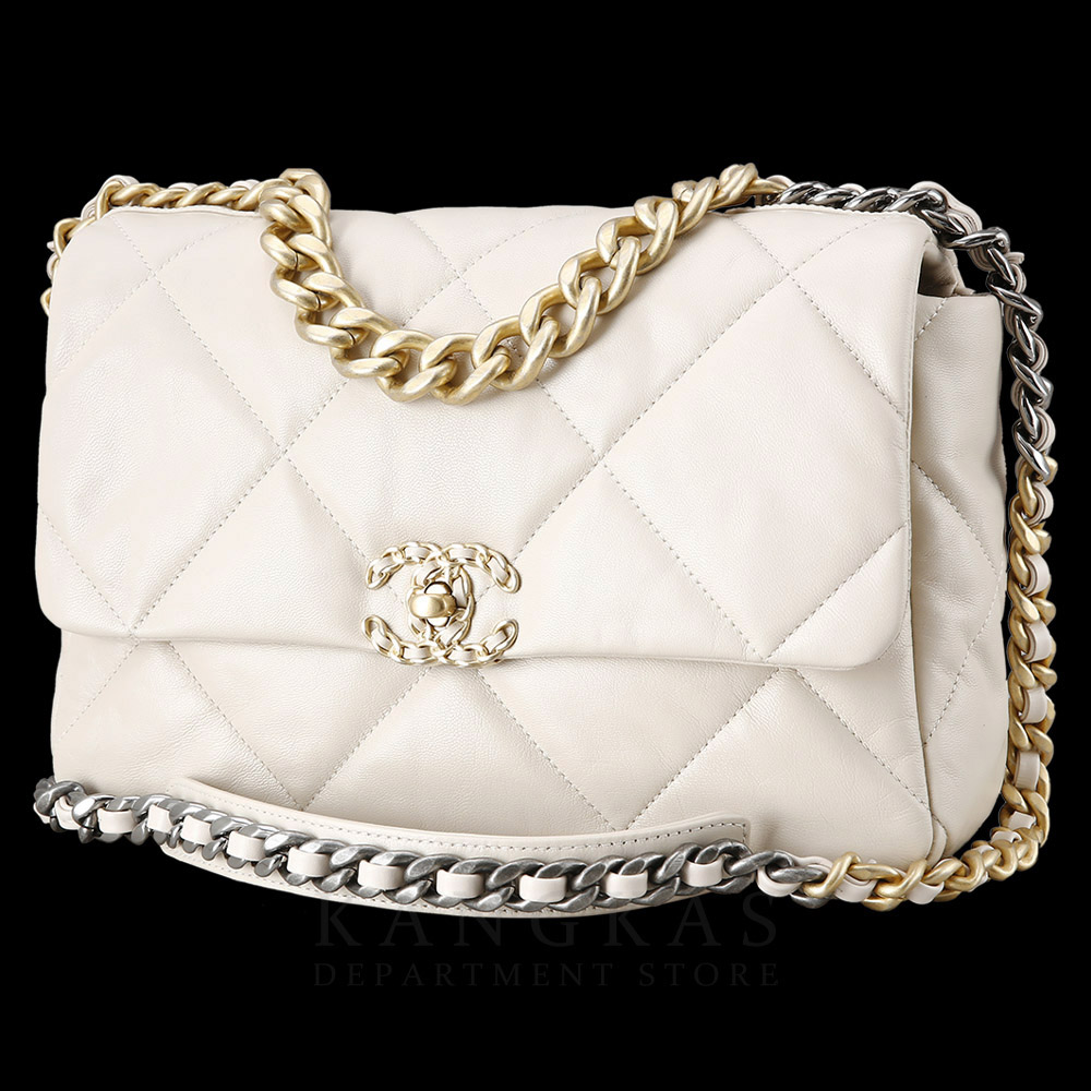CHANEL(USED)샤넬 19백 미디움 베이지