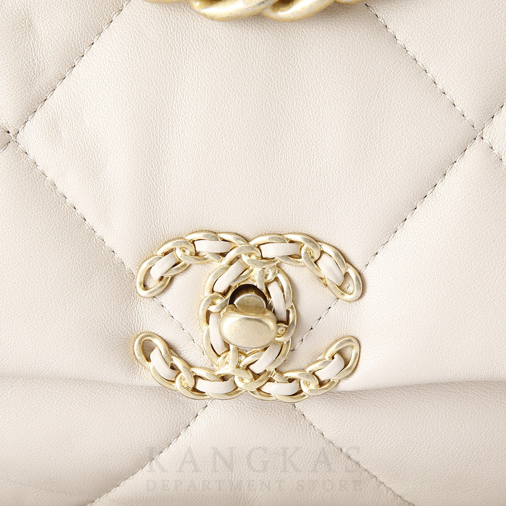 CHANEL(USED)샤넬 19백 미디움 베이지