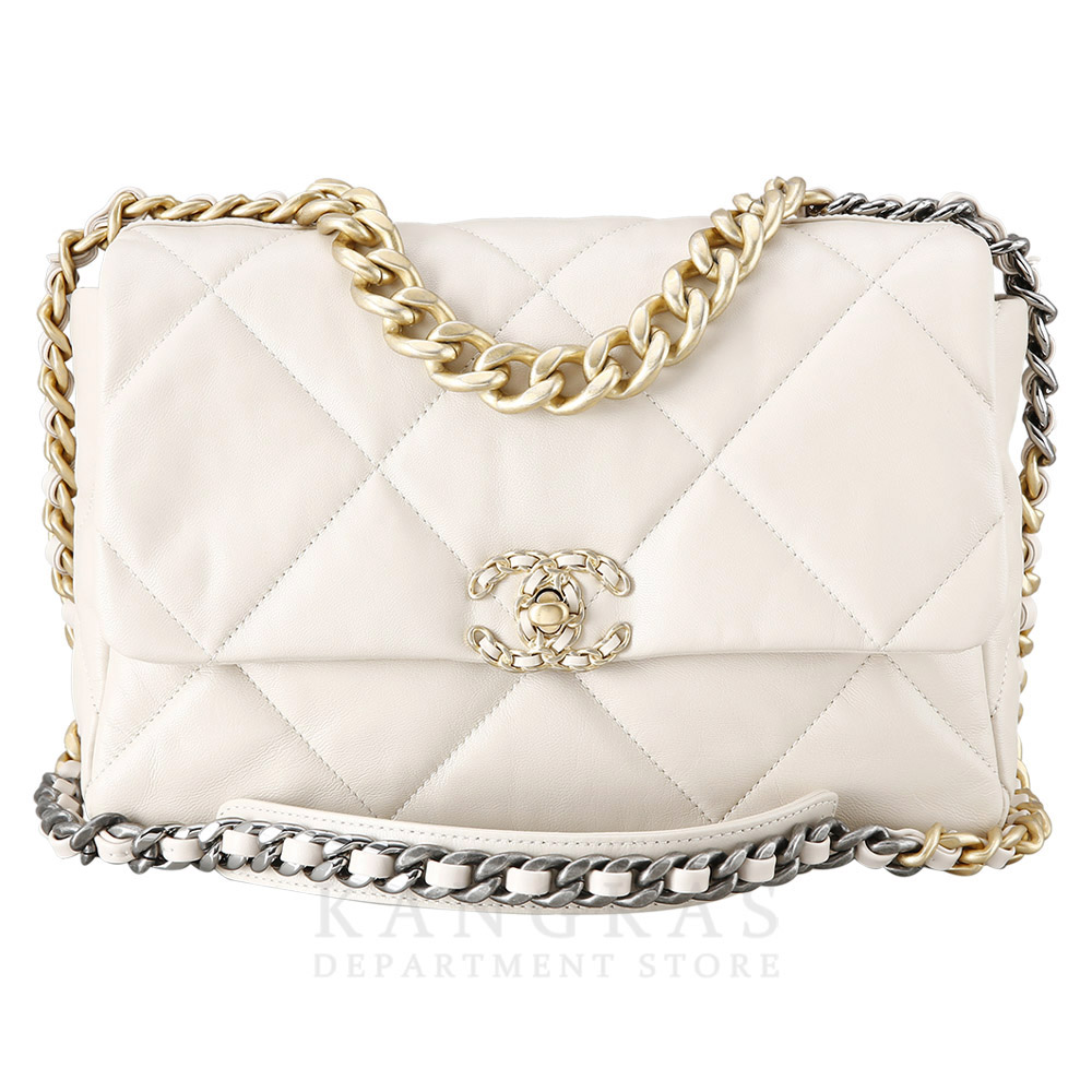 CHANEL(USED)샤넬 19백 미디움 베이지