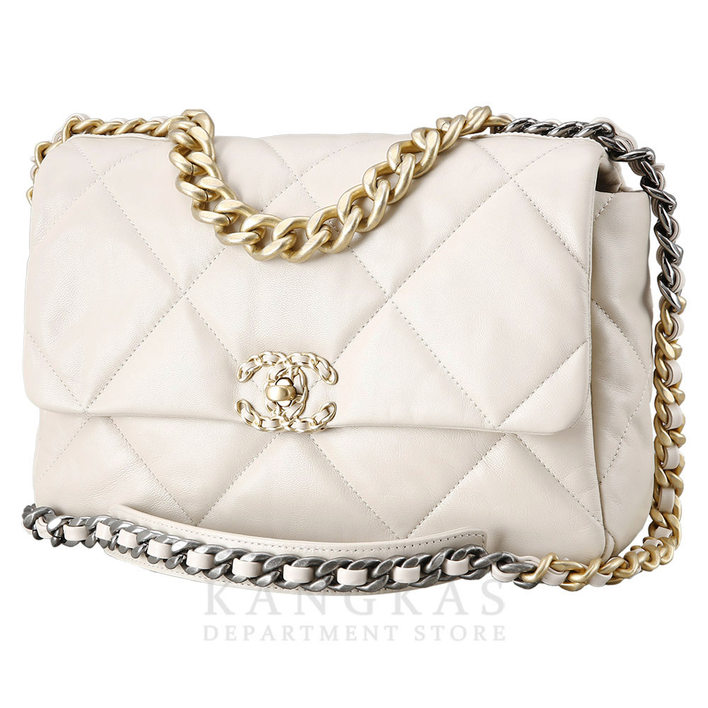 CHANEL(USED)샤넬 19백 미디움 베이지