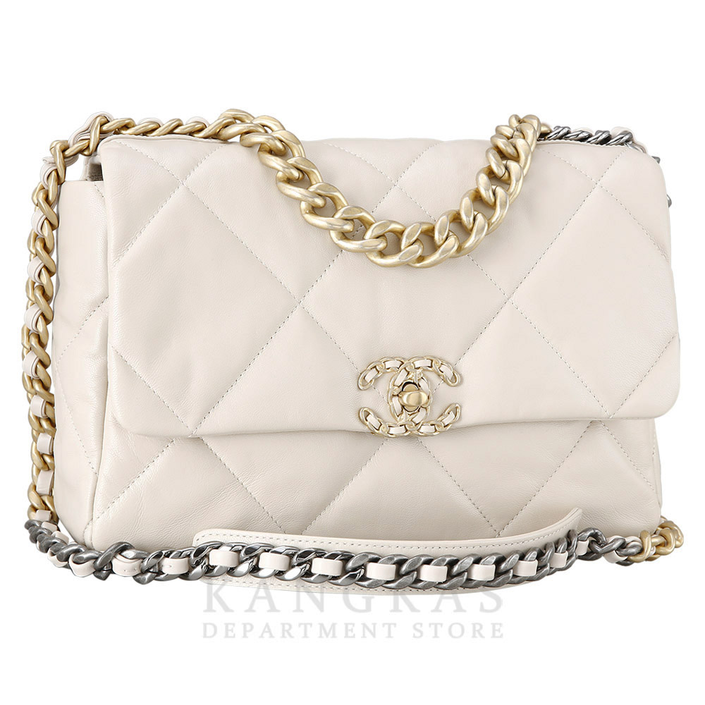 CHANEL(USED)샤넬 19백 미디움 베이지