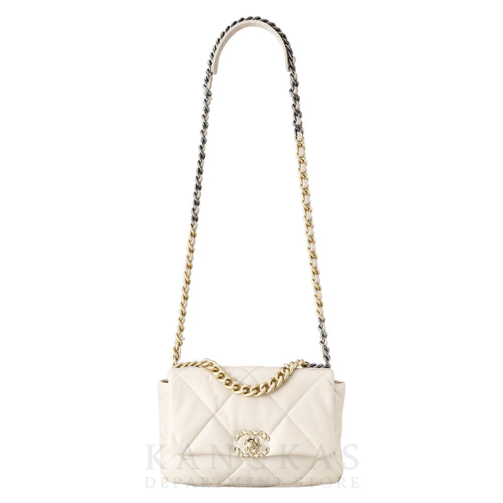 CHANEL(USED)샤넬 19백 미디움 베이지