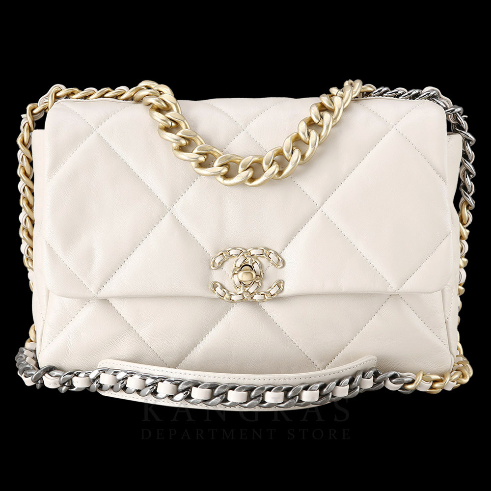 CHANEL(USED)샤넬 19백 미디움 베이지