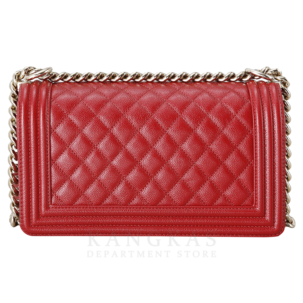 CHANEL(USED)샤넬 캐비어 보이샤넬 미듐 금장