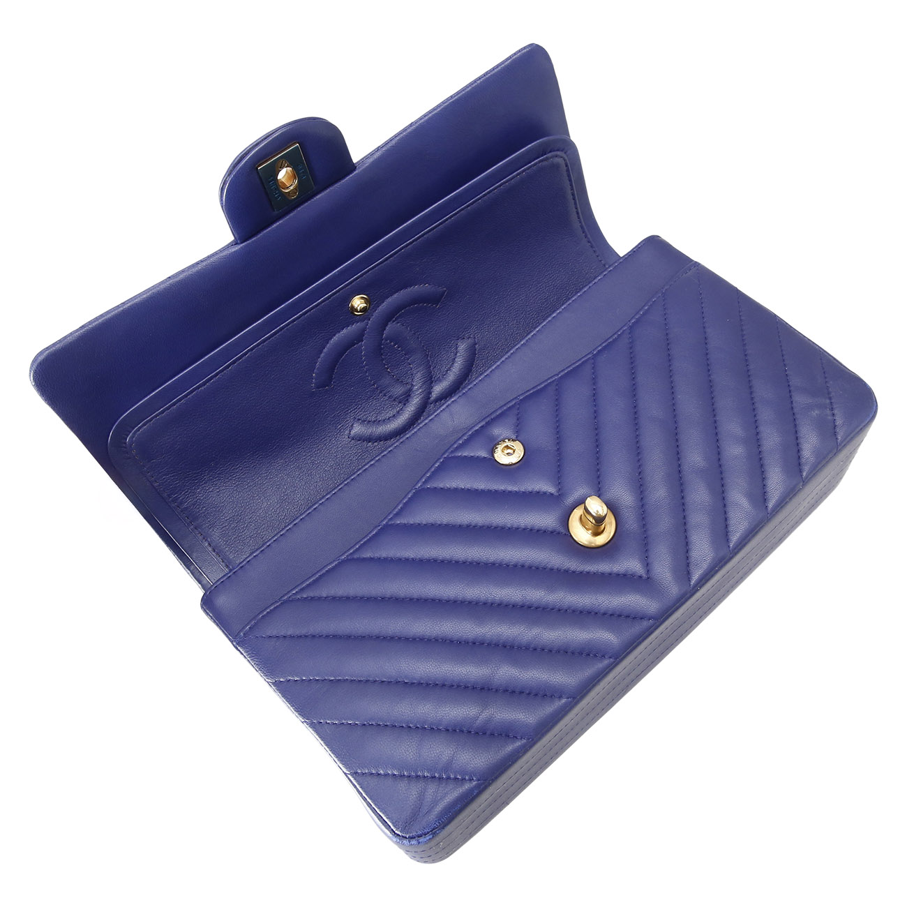 CHANEL(USED)샤넬 클래식 쉐브론 램스킨 미듐