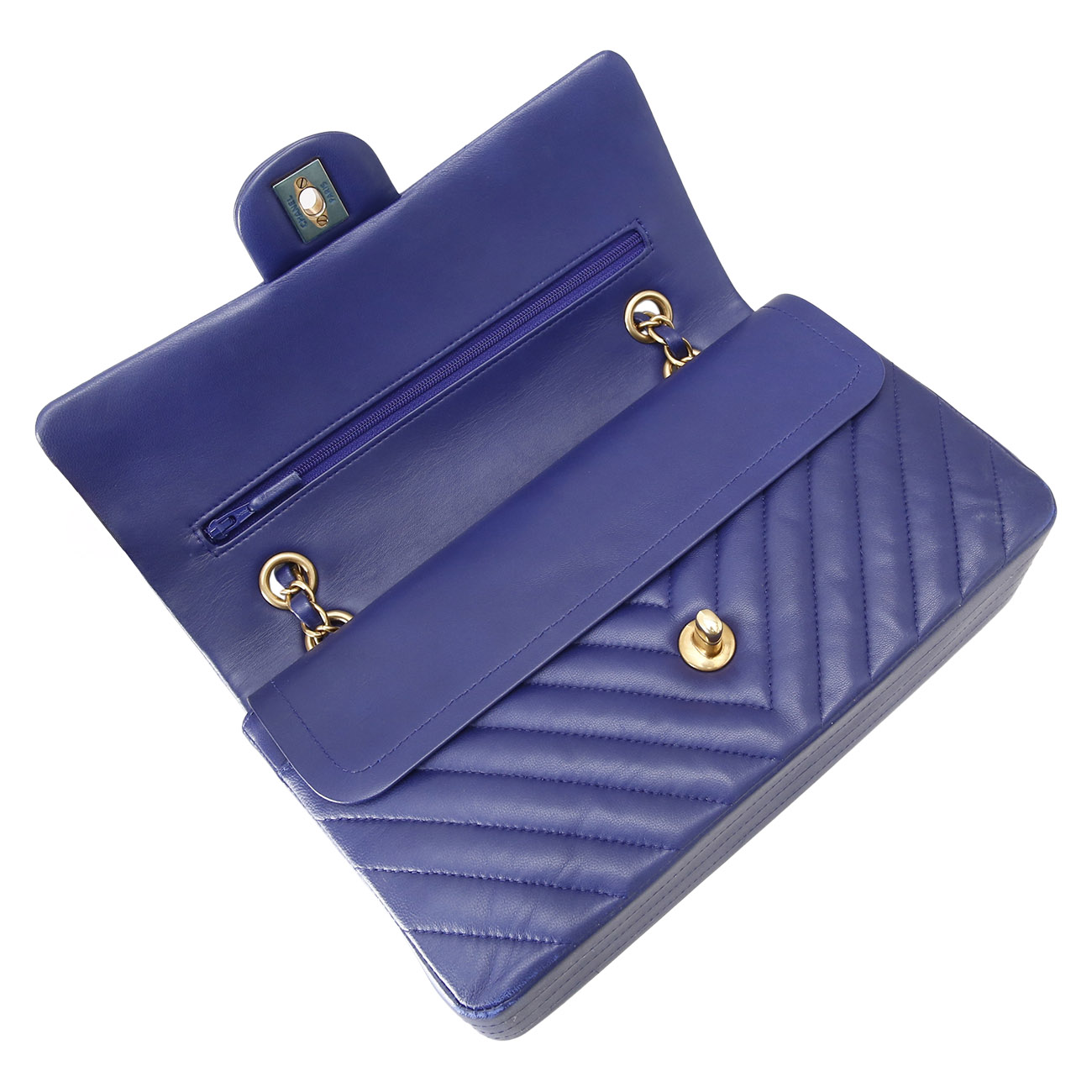 CHANEL(USED)샤넬 클래식 쉐브론 램스킨 미듐