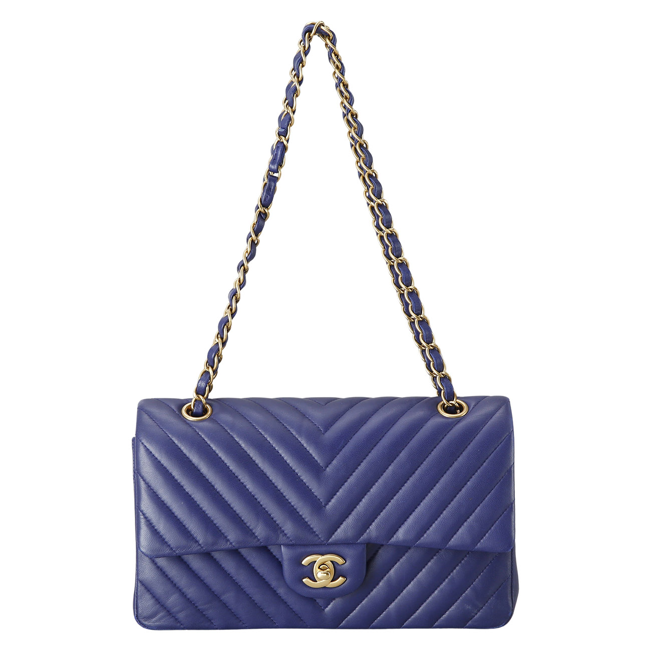 CHANEL(USED)샤넬 클래식 쉐브론 램스킨 미듐