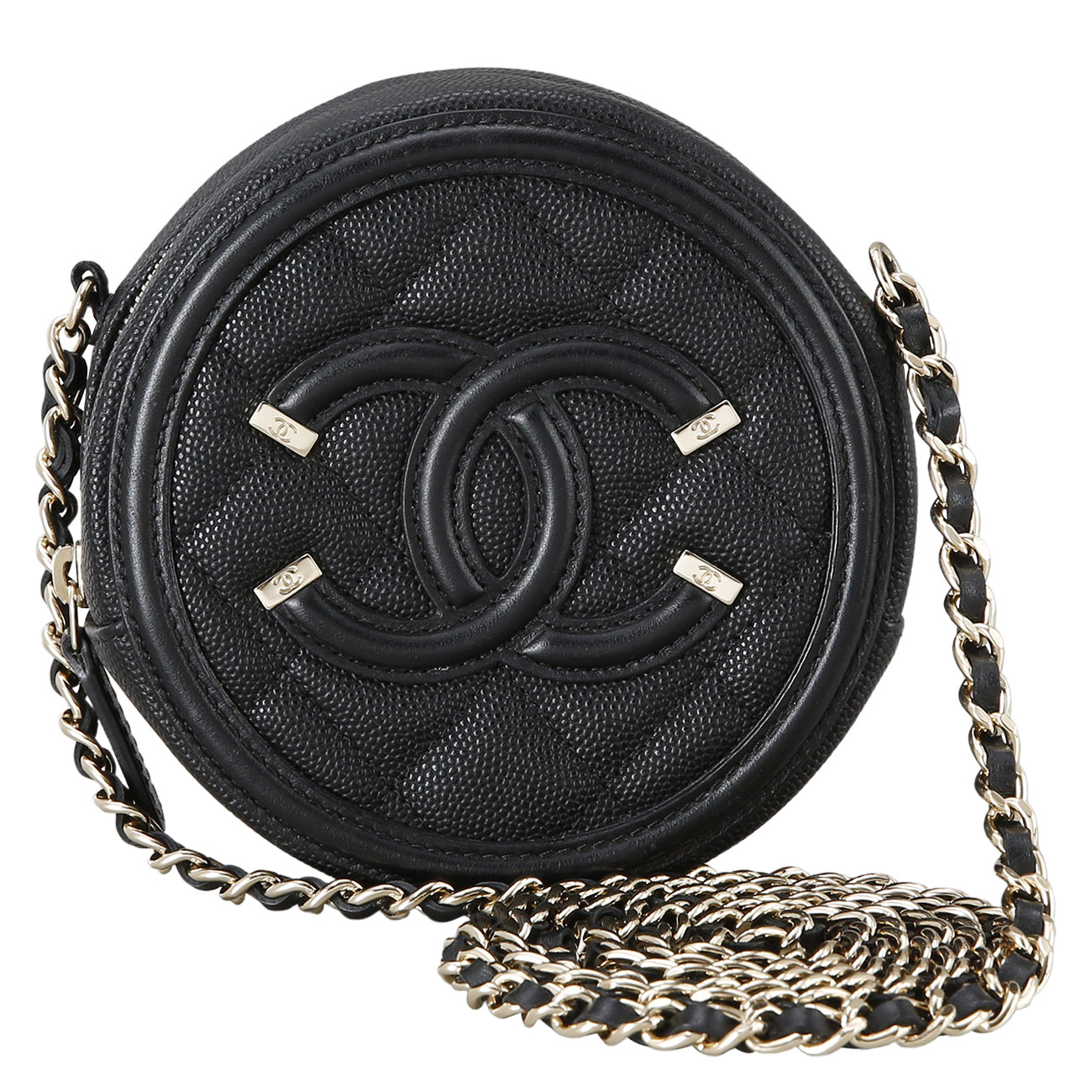 CHANEL(USED)샤넬 시즌 캐비어 라운드백