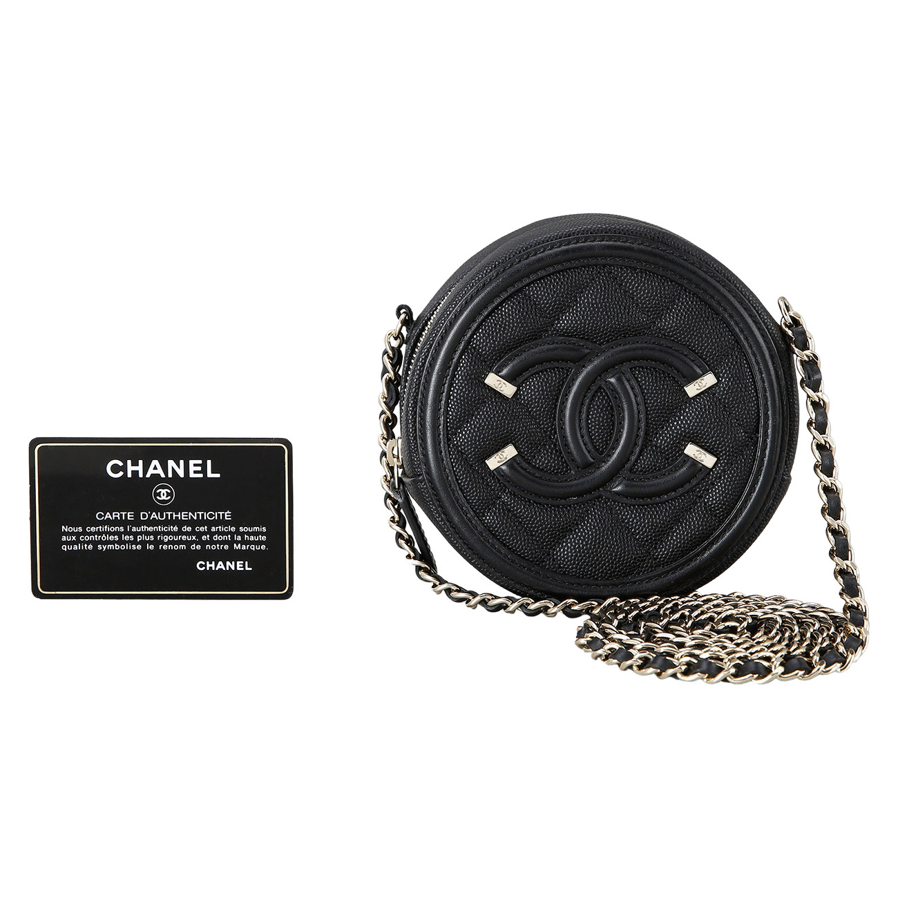 CHANEL(USED)샤넬 시즌 캐비어 라운드백