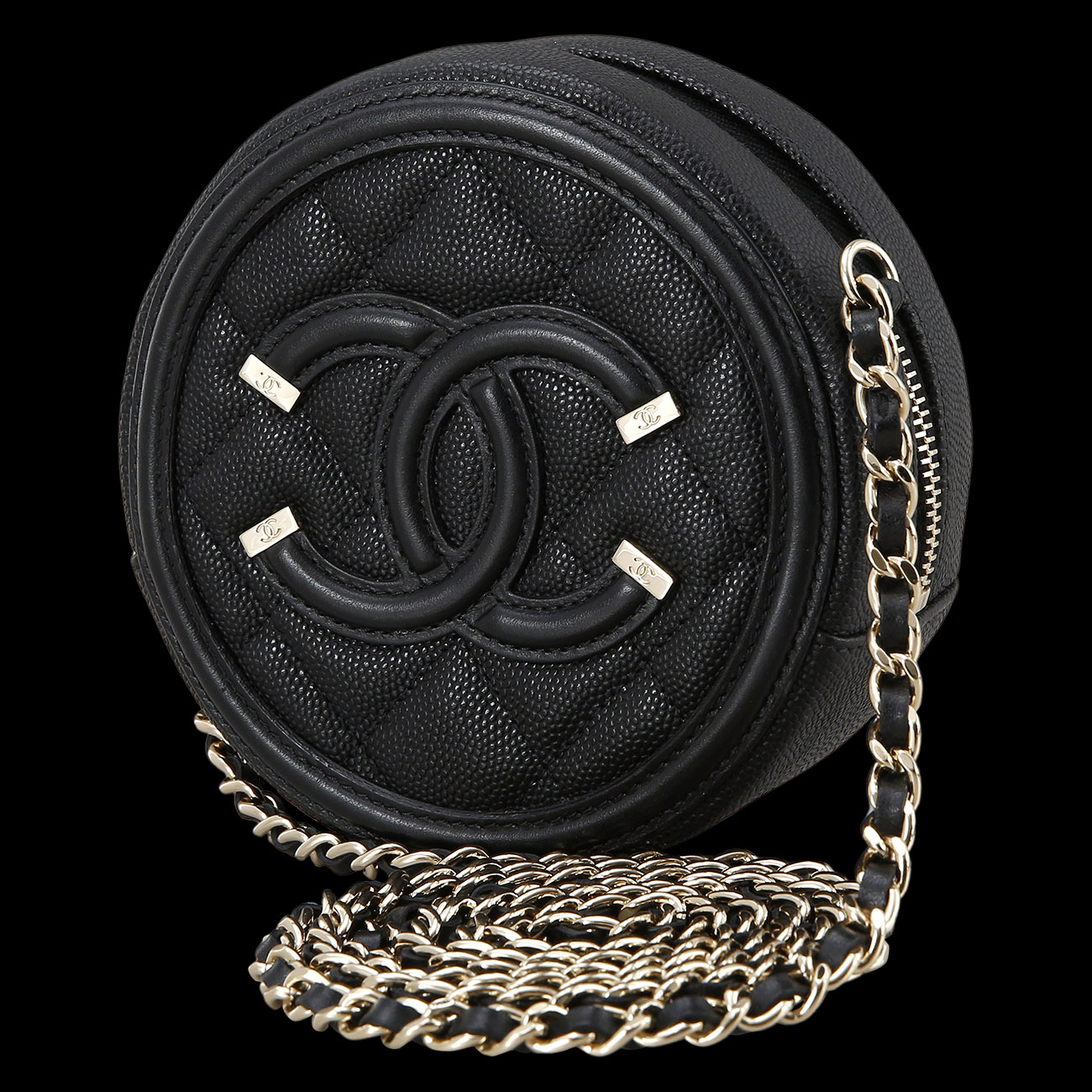 CHANEL(USED)샤넬 시즌 캐비어 라운드백