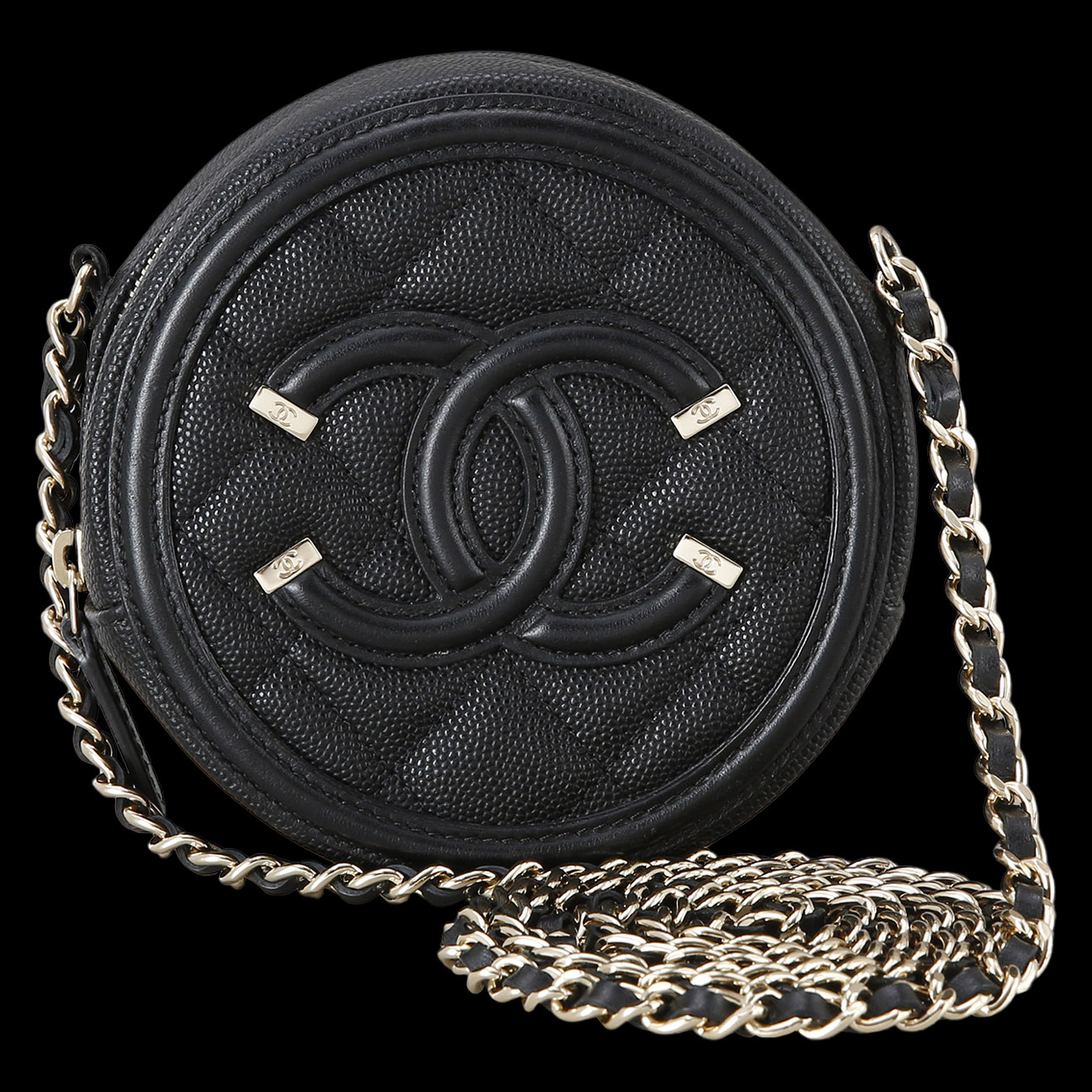 CHANEL(USED)샤넬 시즌 캐비어 라운드백