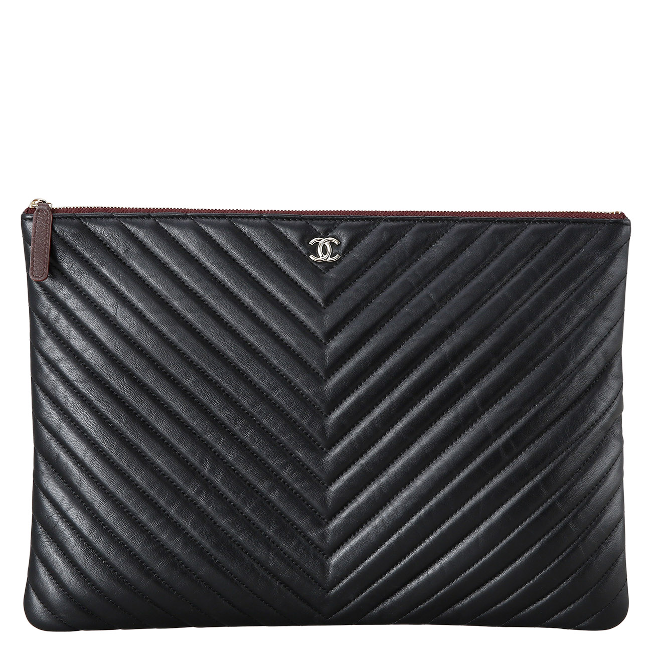 CHANEL(USED)샤넬 쉐브론 클러치 라지