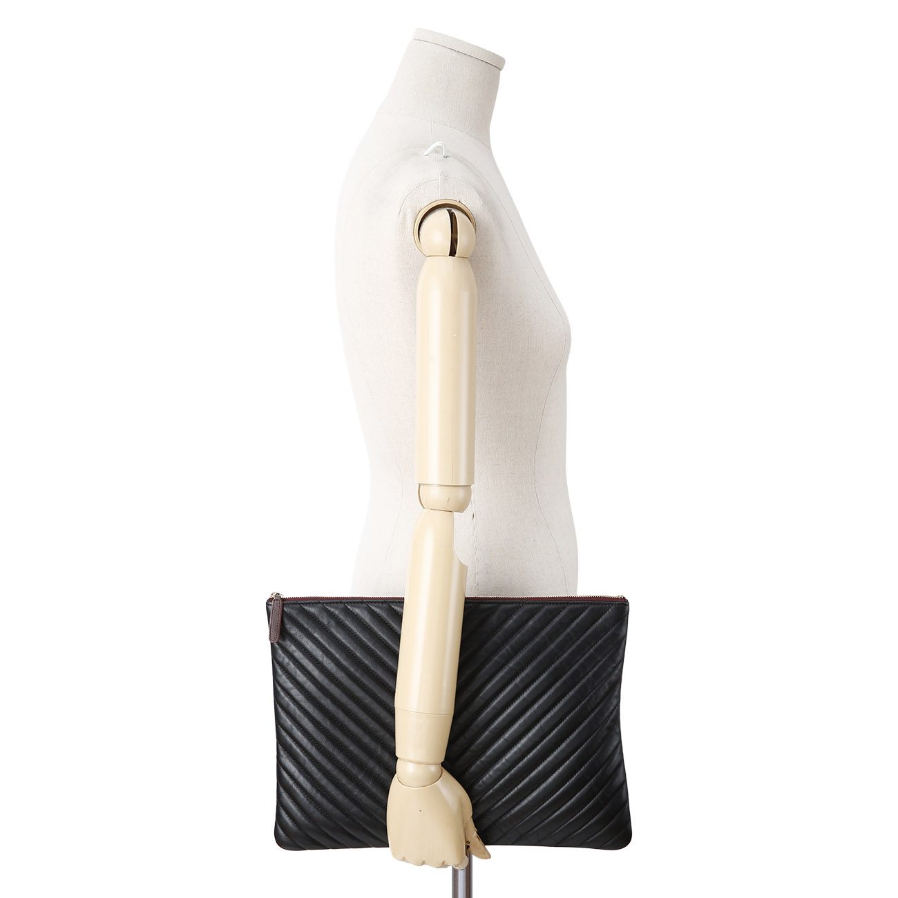 CHANEL(USED)샤넬 쉐브론 클러치 라지