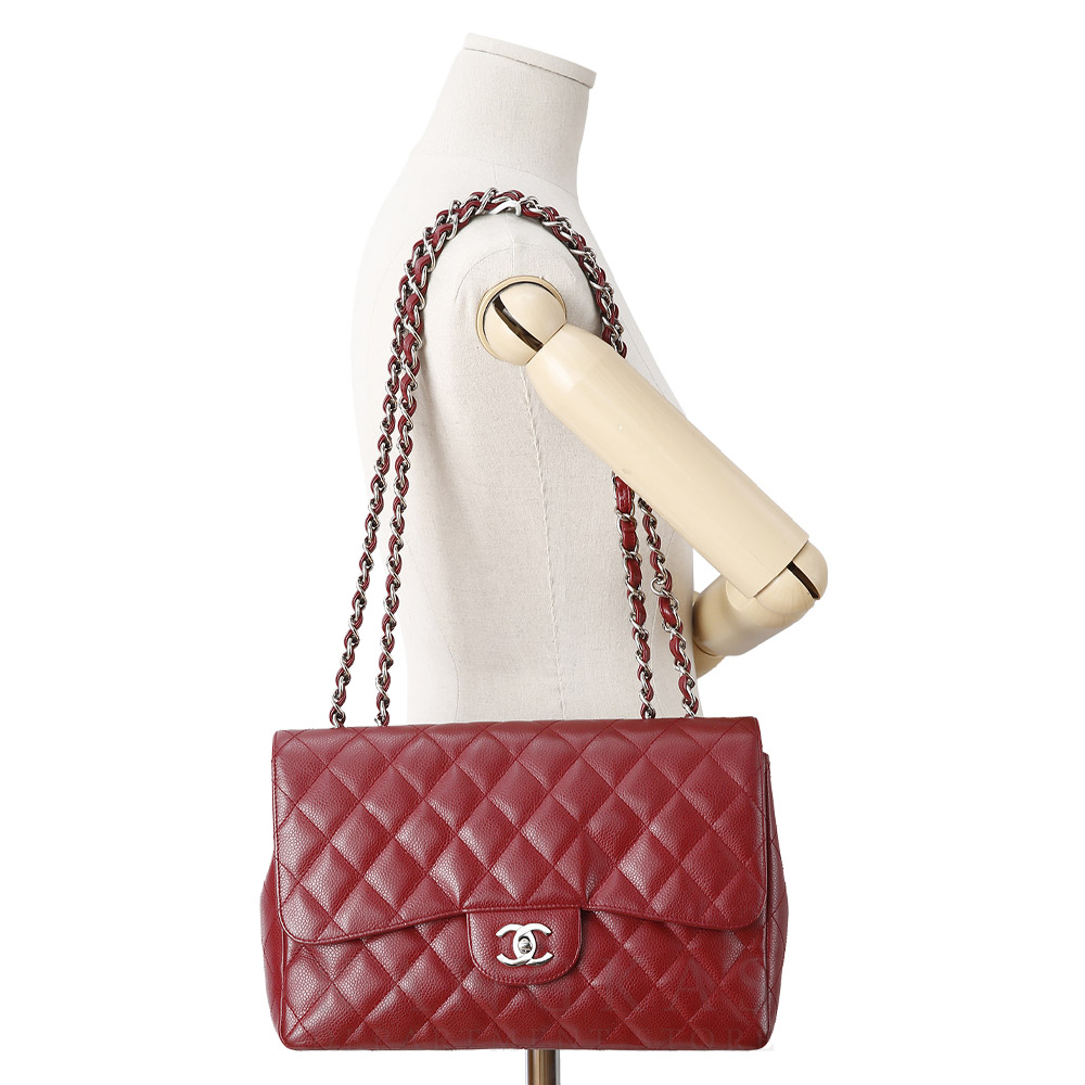 CHANEL(USED)샤넬 클래식 캐비어 점보 원플랩