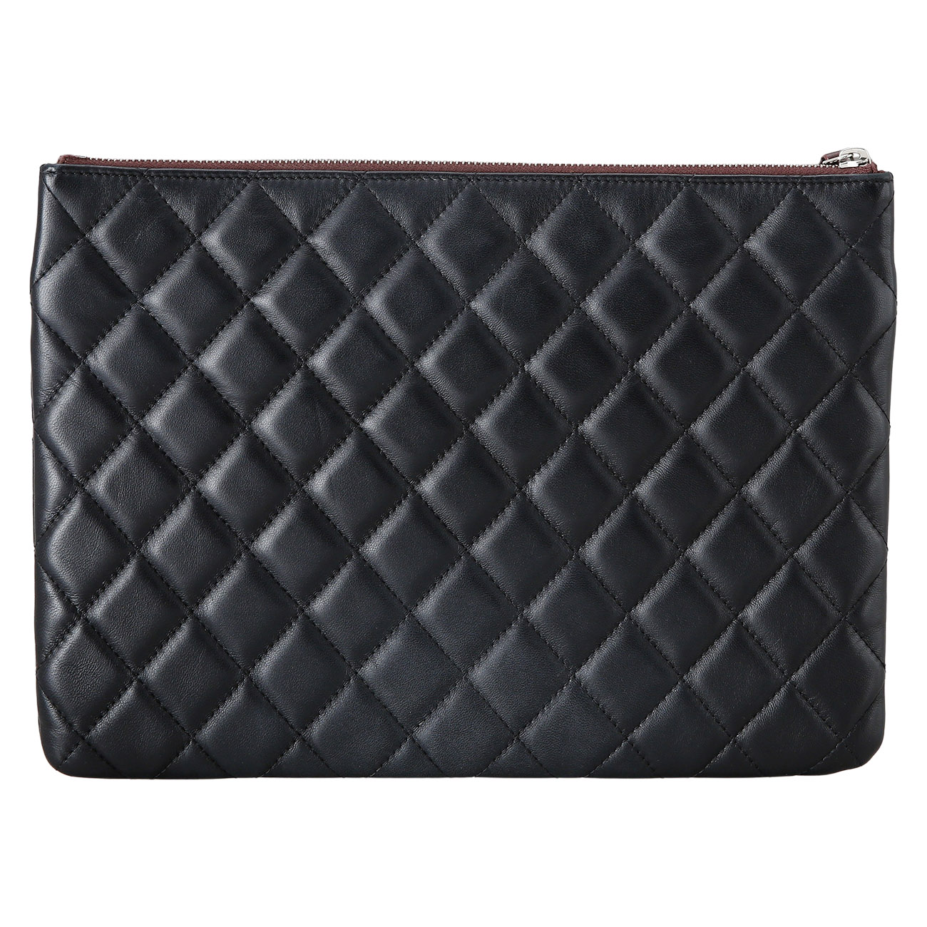 CHANEL(USED)샤넬 램스킨 포켓 플랩 클러치