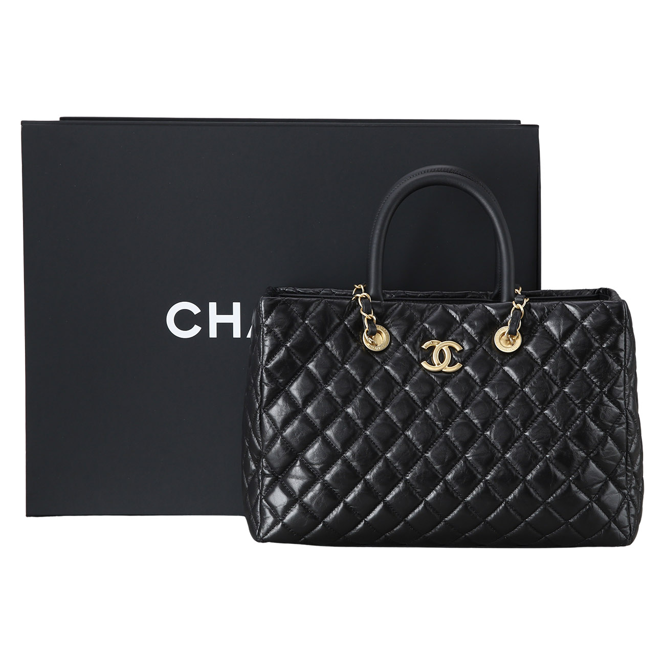 CHANEL(USED)샤넬 시즌 탑 핸들 체인 쇼퍼백