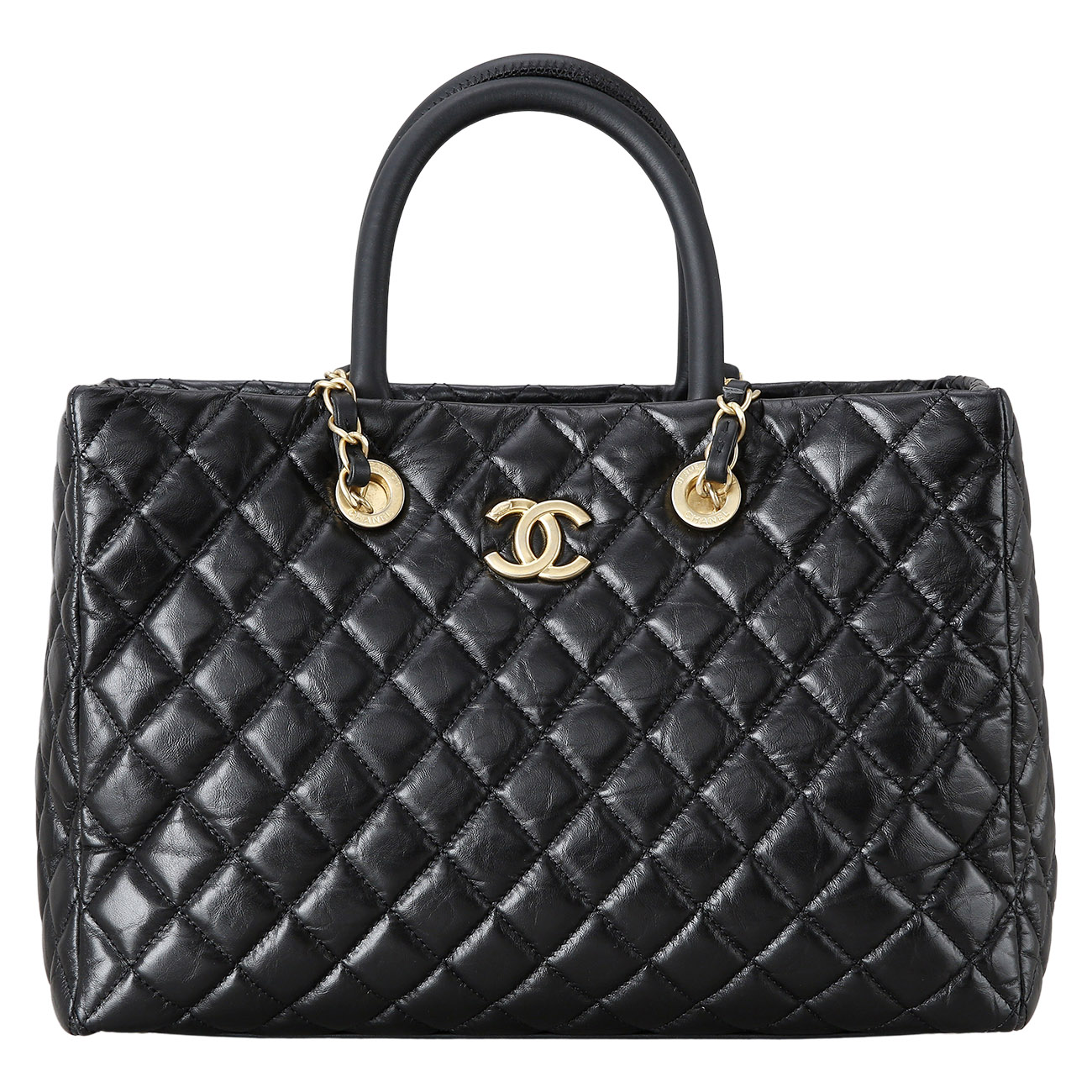 CHANEL(USED)샤넬 시즌 탑 핸들 체인 쇼퍼백