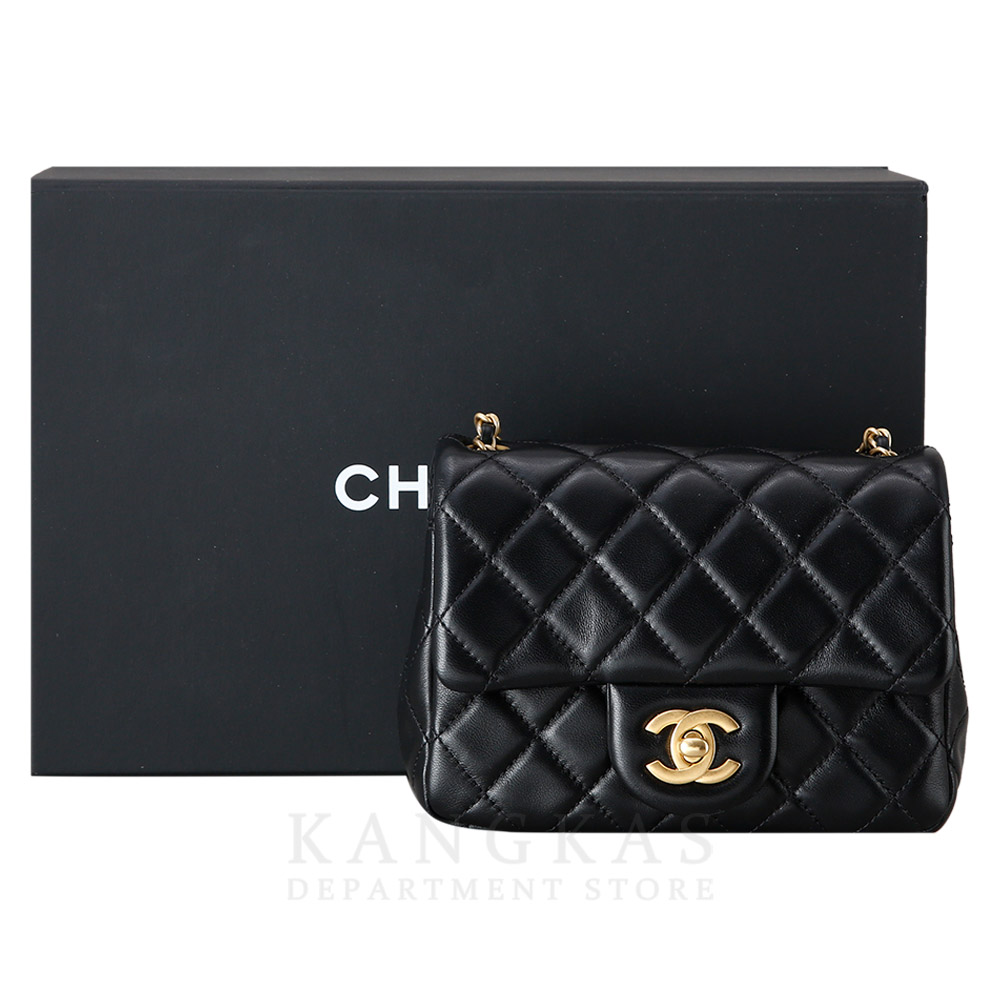 CHANEL(USED)샤넬 램스킨 클래식 쁘띠삭 골든볼