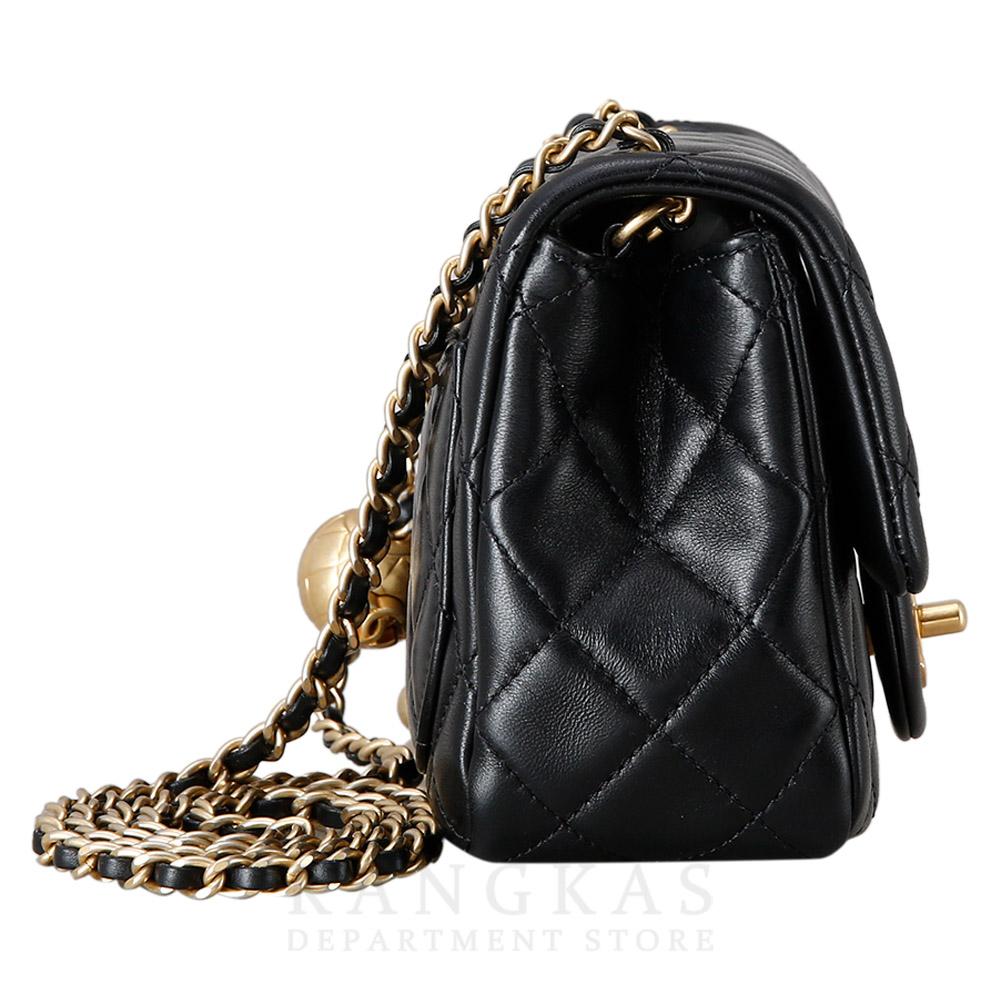 CHANEL(USED)샤넬 램스킨 클래식 쁘띠삭 골든볼