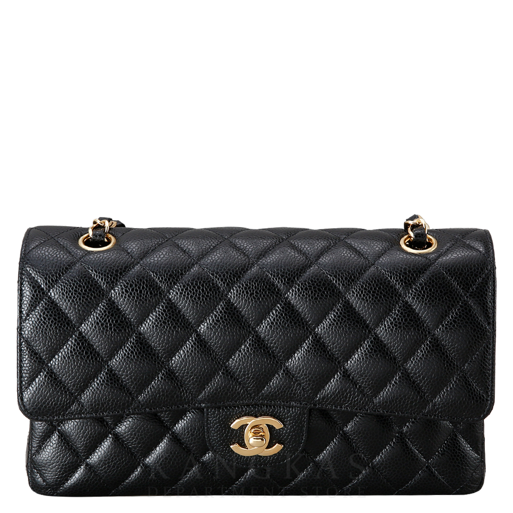 CHANEL(USED)샤넬 캐비어 클래식 미듐 플랩백 금장