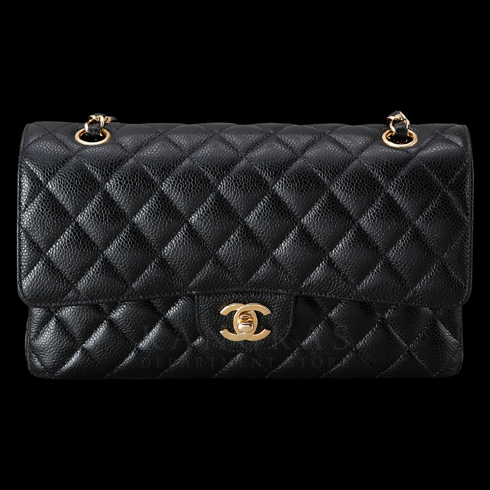CHANEL(USED)샤넬 캐비어 클래식 미듐 플랩백 금장
