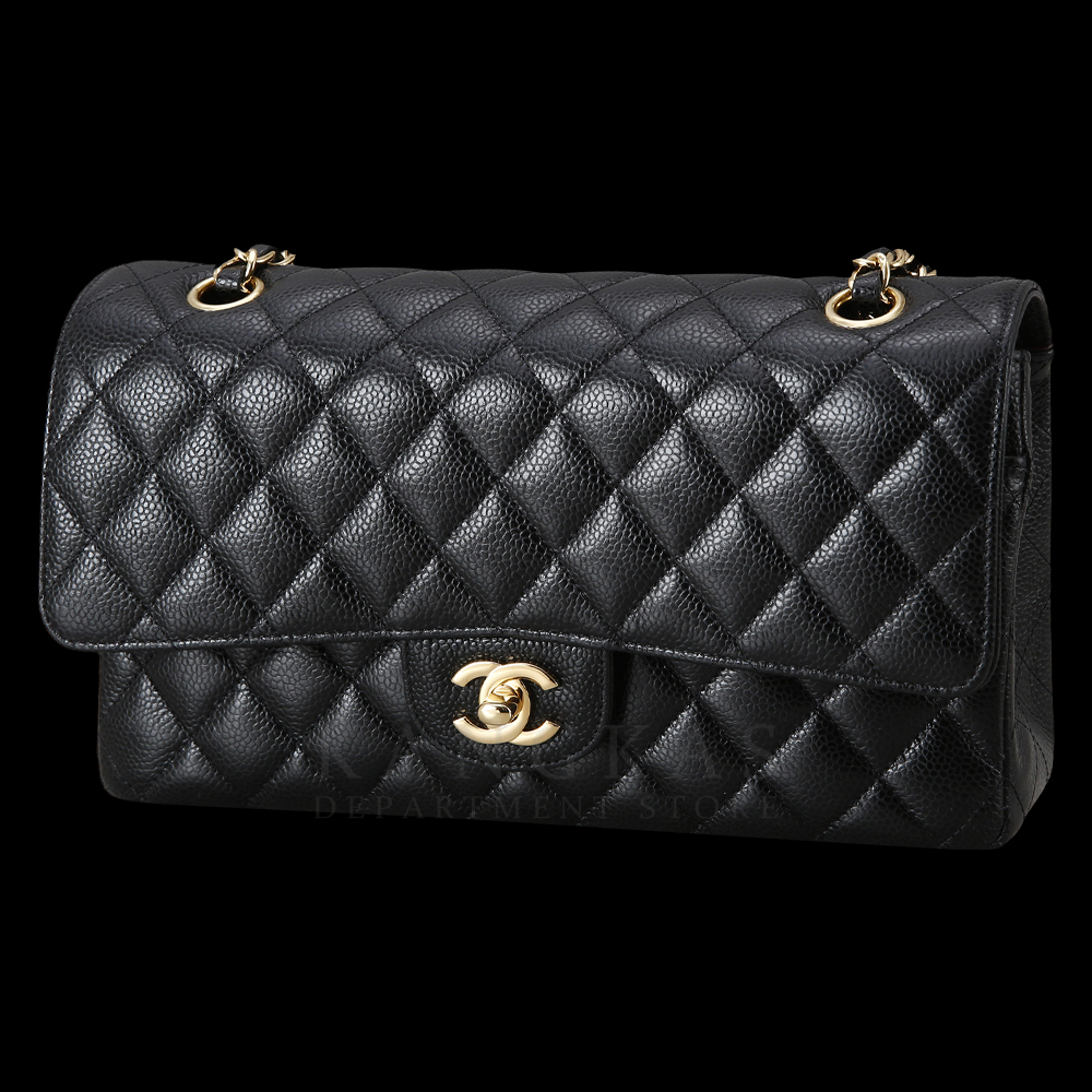 CHANEL(USED)샤넬 캐비어 클래식 미듐 플랩백 금장