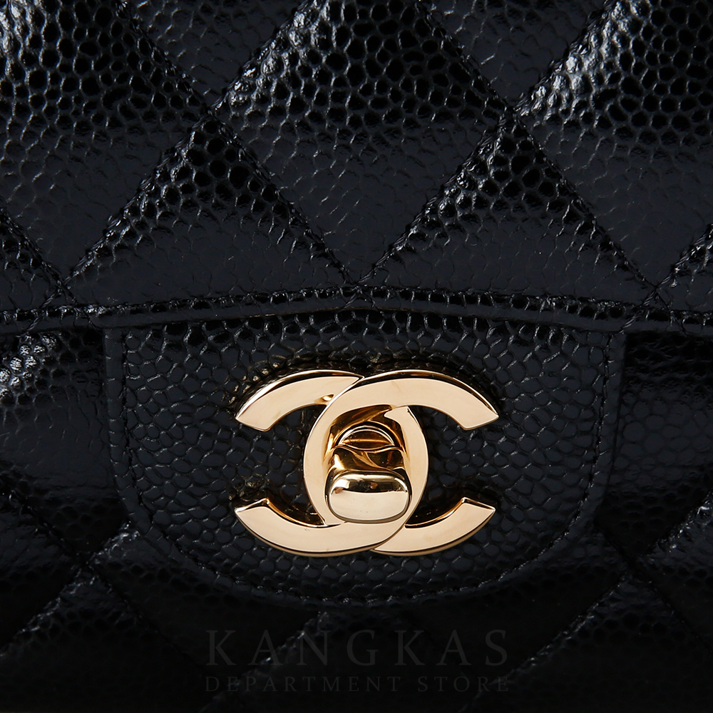 CHANEL(USED)샤넬 캐비어 클래식 미듐 플랩백 금장