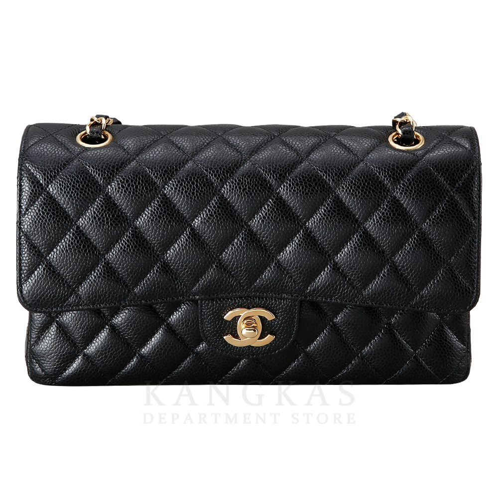 CHANEL(USED)샤넬 캐비어 클래식 미듐 플랩백 금장