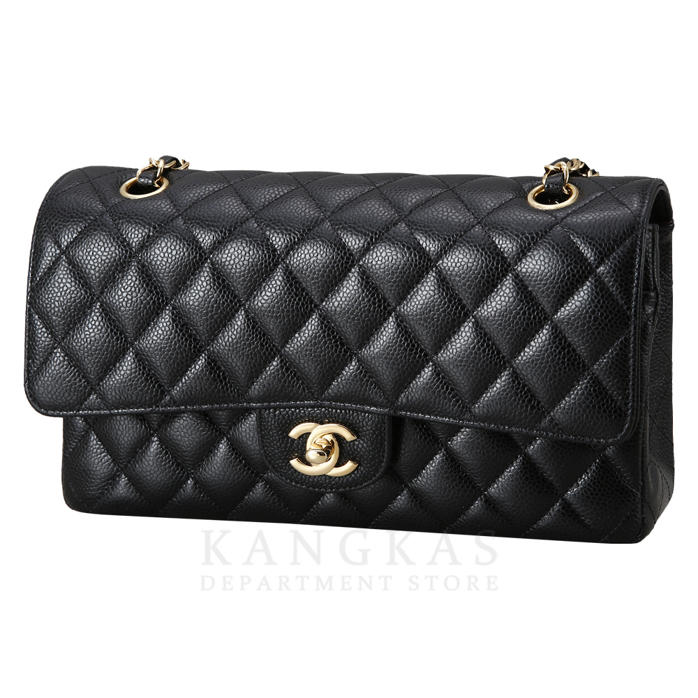 CHANEL(USED)샤넬 캐비어 클래식 미듐 플랩백 금장