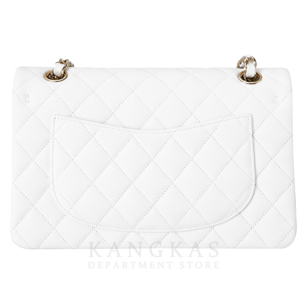 CHANEL(USED)샤넬 화이트 캐비어 클래식 스몰 플랩백