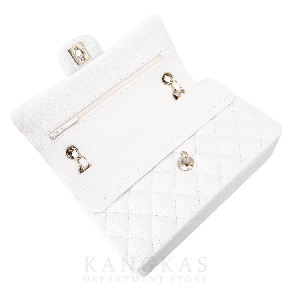 CHANEL(USED)샤넬 화이트 캐비어 클래식 스몰 플랩백