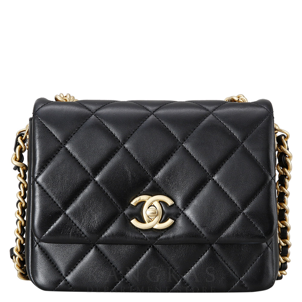 CHANEL(USED)샤넬 AS2734 사이트 노트 탑핸들 미니 체인백